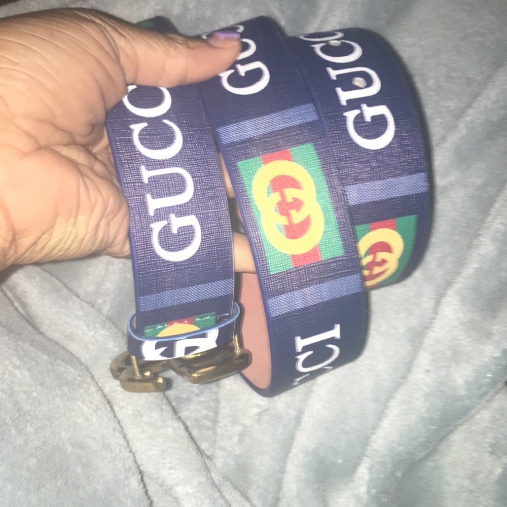 Blue authentic Gucci belt - Picture 3 of 4